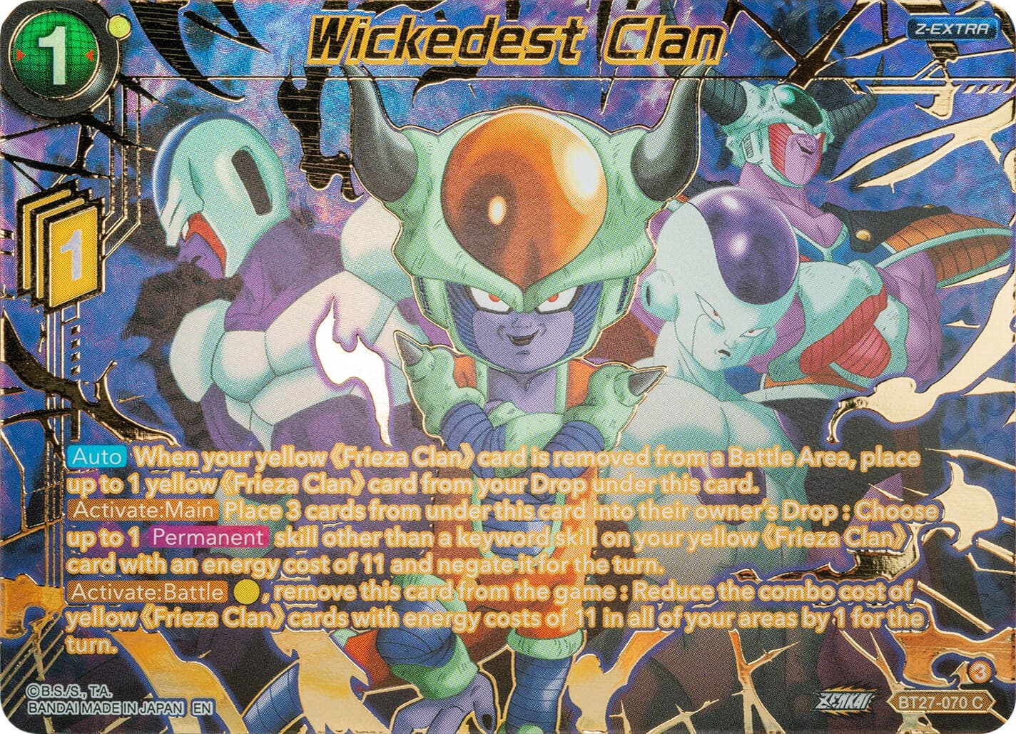 Wickedest Clan (Gold-Stamped) — History of Z card