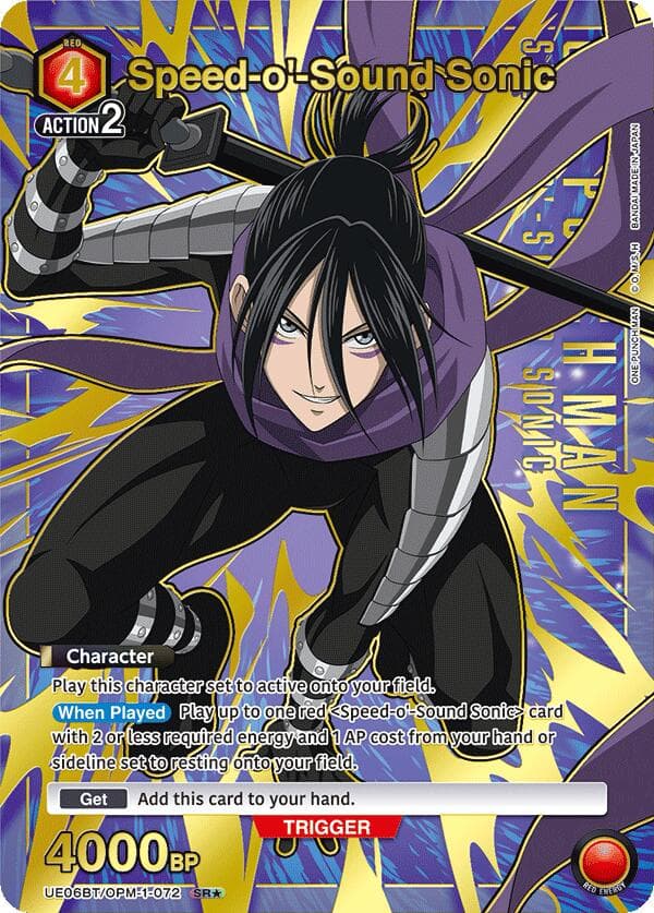 Speed-o'-Sound Sonic (072) (SR*) — UE06BT: One Punch Man card