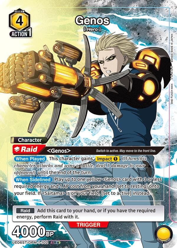 Genos (102) (SR*) — UE06ST: One Punch Man Starter Deck card