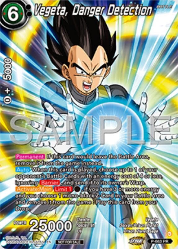 Vegeta, Danger Detection (Alternate Art) (Deluxe Pack 2025 Vol.1) — Promotion Cards card