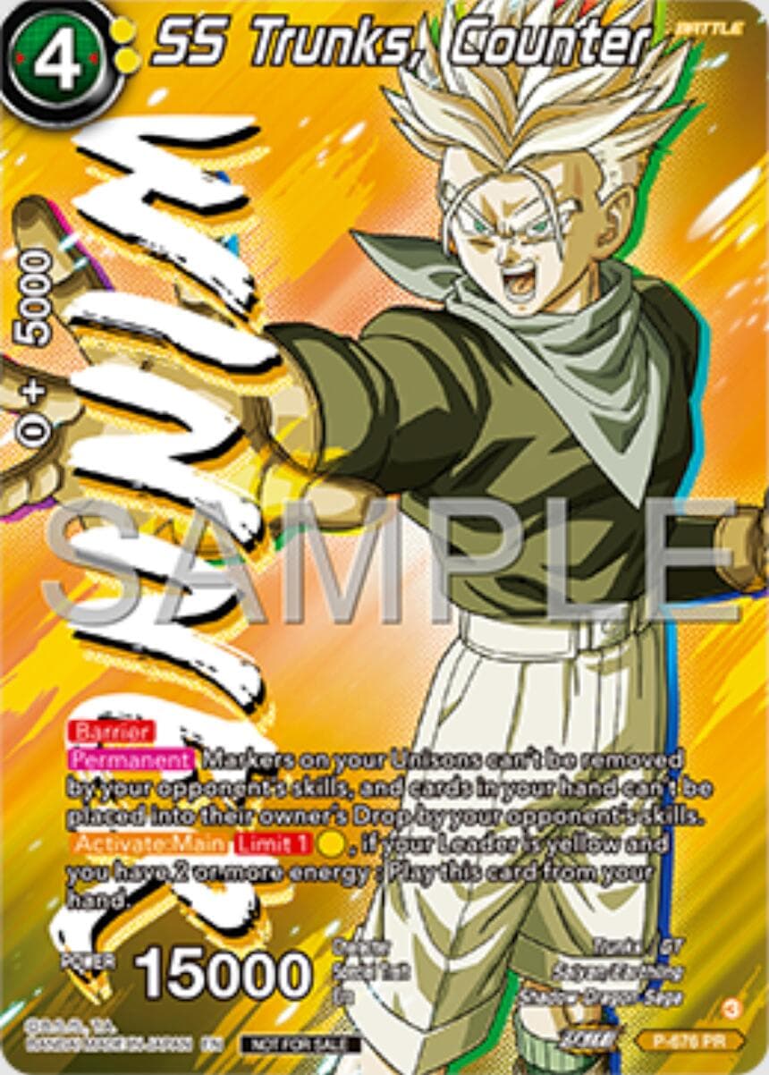 SS Trunks, Counter (Zenkai Series Tournament Pack Vol.11) (Winner) — Tournament Promotion Cards card