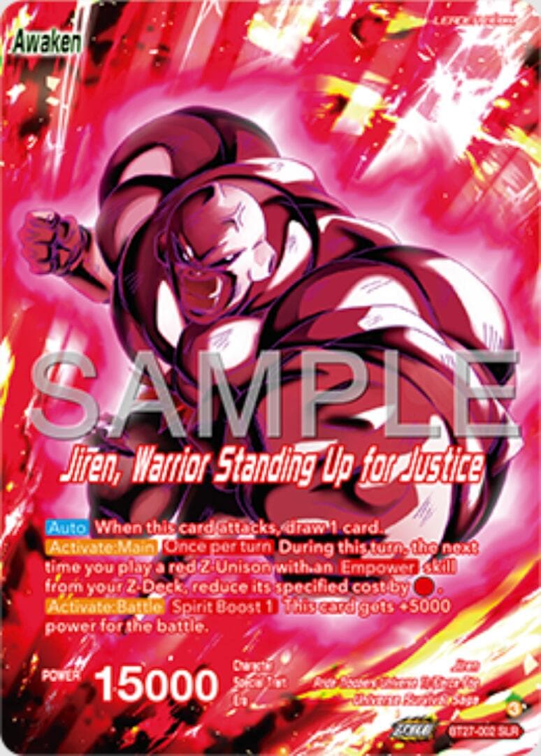 Jiren // Jiren, Warrior Standing Up for Justice (SLR) — History of Z card