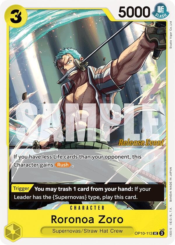Roronoa Zoro (113) — Royal Blood Release Event Cards card