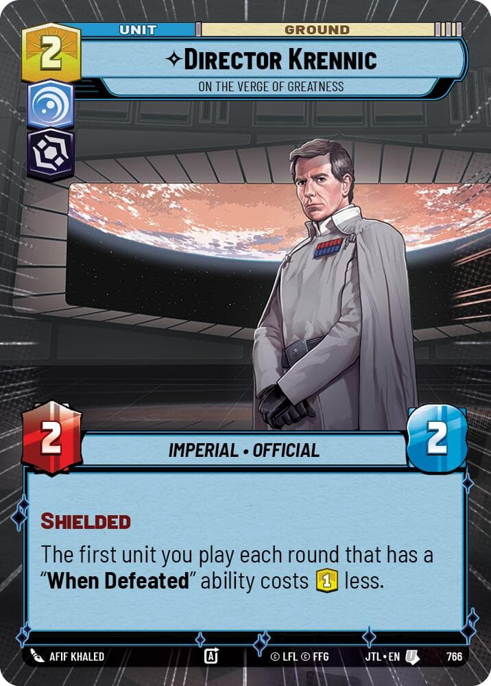 Director Krennic - On the Verge of Greatness (Hyperspace Foil) — Jump to Lightspeed card