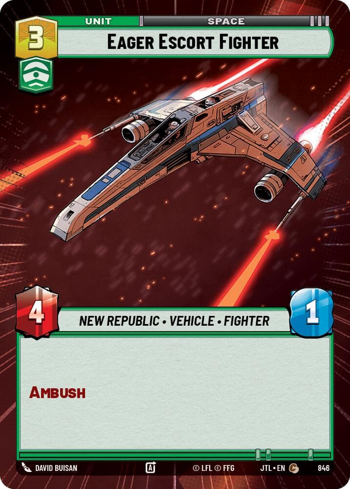 Eager Escort Fighter (Hyperspace Foil) — Jump to Lightspeed card