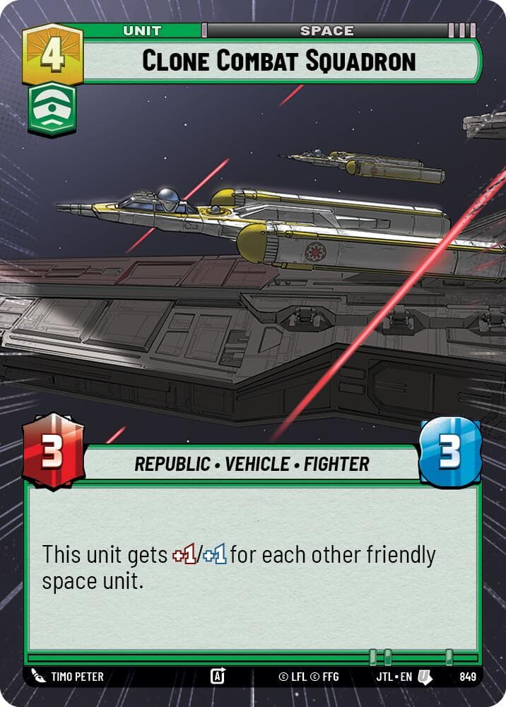 Clone Combat Squadron (Hyperspace Foil) — Jump to Lightspeed card