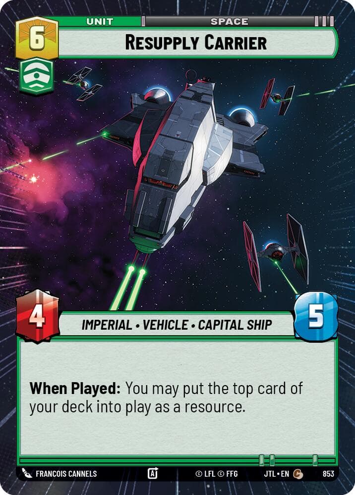 Resupply Carrier (Hyperspace Foil) — Jump to Lightspeed card