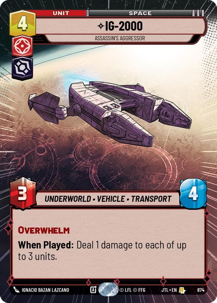 IG-2000 - Assassin's Aggressor (Hyperspace Foil) — Jump to Lightspeed card