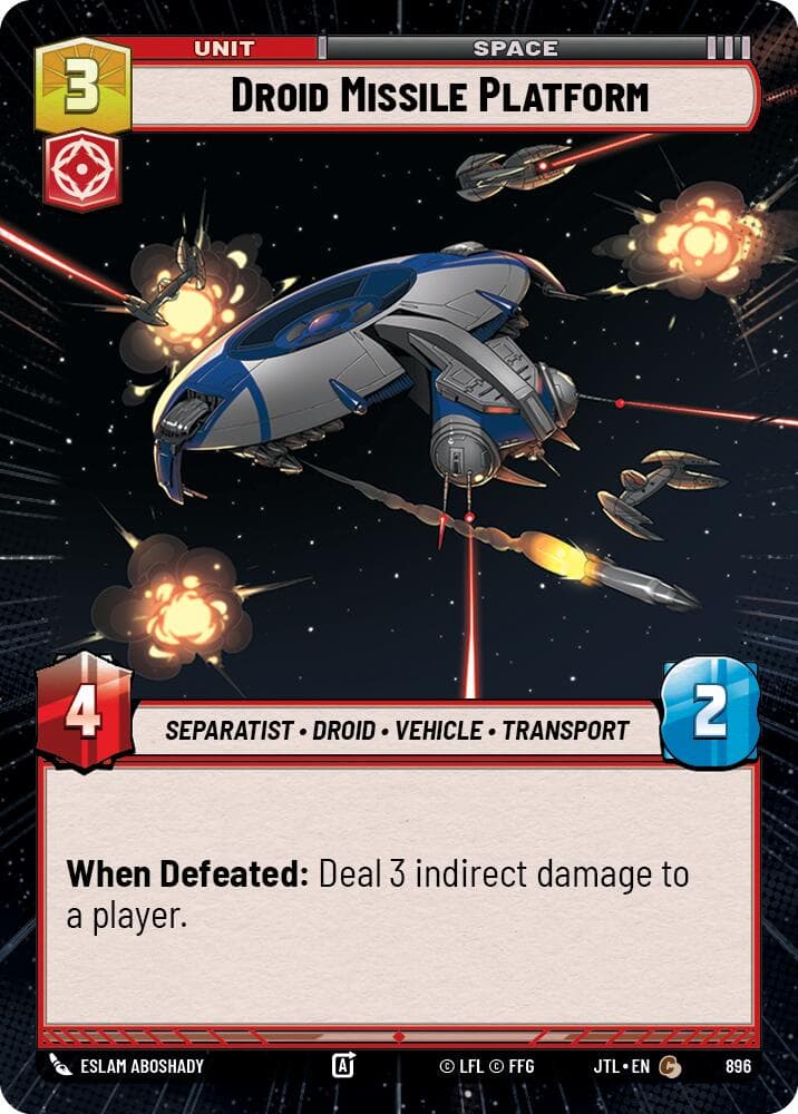 Droid Missile Platform (Hyperspace Foil) — Jump to Lightspeed card