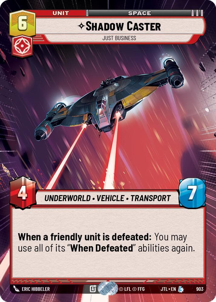 Shadow Caster - Just Business (Hyperspace Foil) — Jump to Lightspeed card