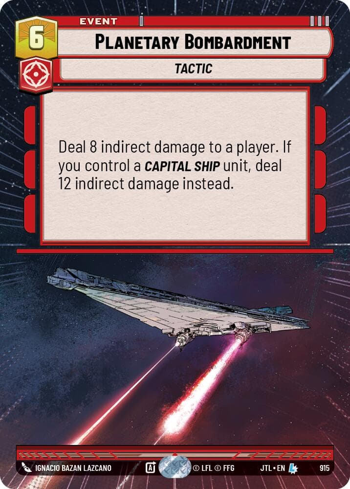 Planetary Bombardment (Hyperspace Foil) — Jump to Lightspeed card