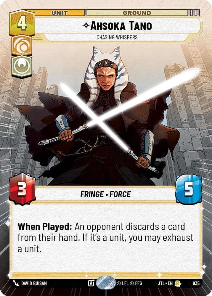 Ahsoka Tano - Chasing Whispers (Hyperspace Foil) — Jump to Lightspeed card