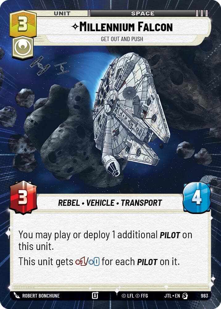 Millennium Falcon - Get Out And Push (Hyperspace Foil) — Jump to Lightspeed card