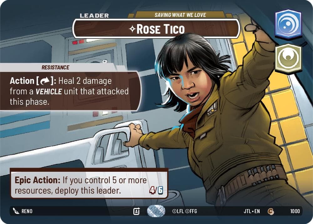 Rose Tico - Saving What We Love (Showcase) — Jump to Lightspeed card