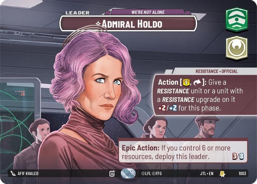 Admiral Holdo - We're Not Alone (Showcase) — Jump to Lightspeed card