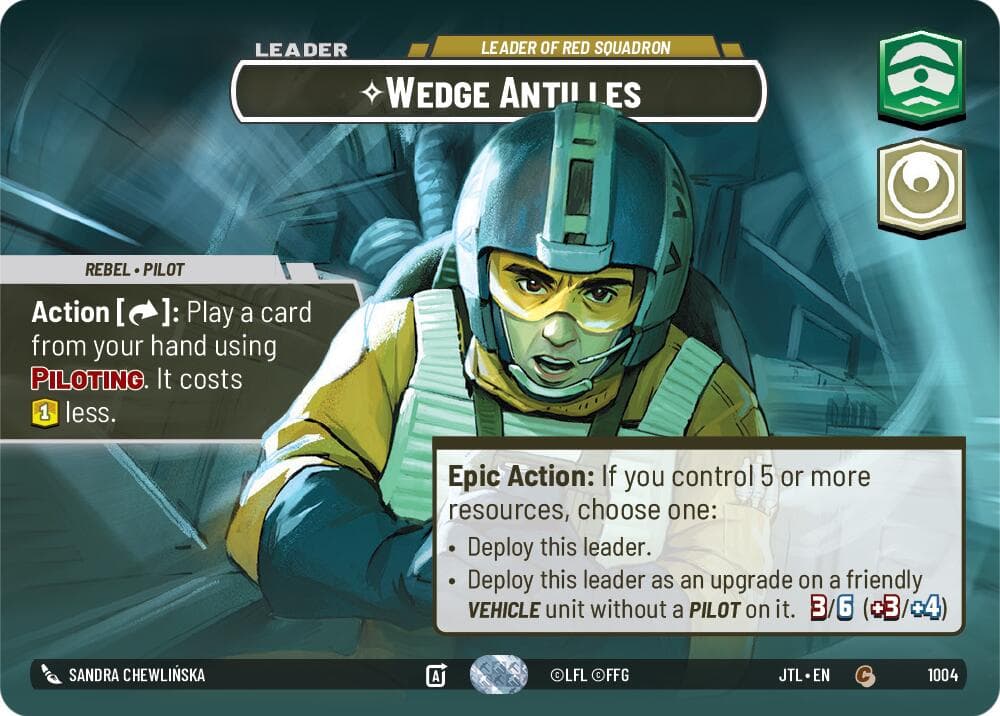 Wedge Antilles - Leader of Red Squadron (Showcase) — Jump to Lightspeed card