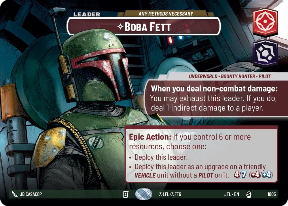 Boba Fett - Any Methods Necessary (Showcase) — Jump to Lightspeed card