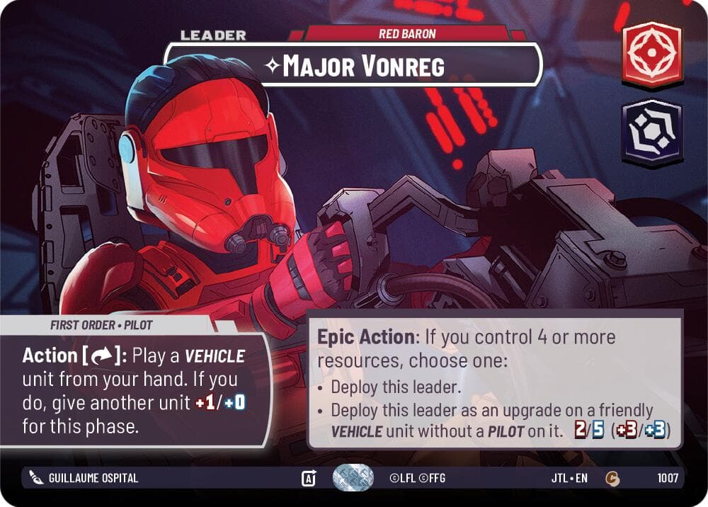 Major Vonreg - Red Baron (Showcase) — Jump to Lightspeed card