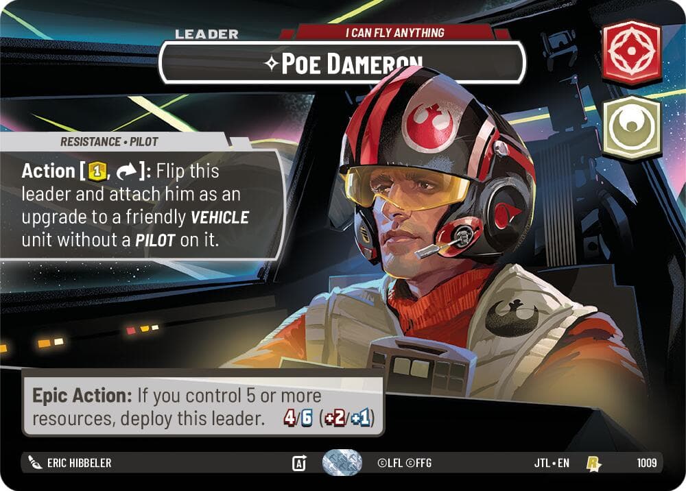 Poe Dameron - I Can Fly Anything (Showcase) — Jump to Lightspeed card