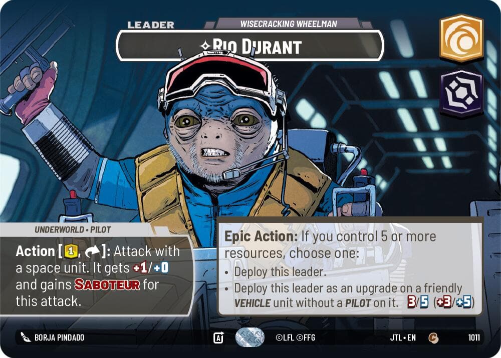 Rio Durant - Wisecrack Wheelman (Showcase) — Jump to Lightspeed card