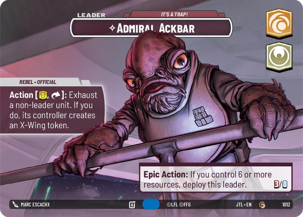 Admiral Ackbar - It's A Trap! (Showcase) — Jump to Lightspeed card