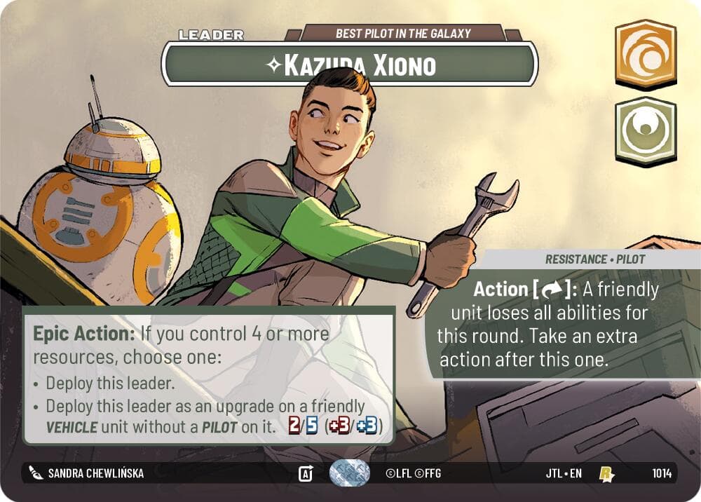 Kazuda Xiono - Best Pilot in the Galaxy (Showcase) — Jump to Lightspeed card