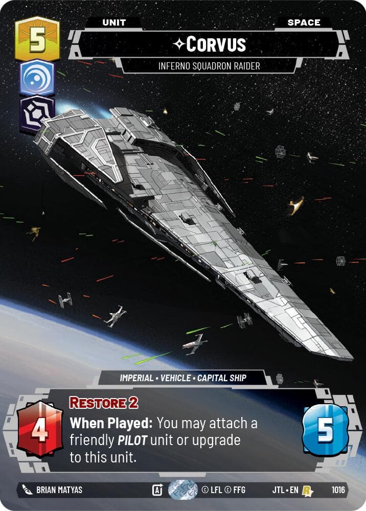 Corvus - Inferno Squadron Raider (Prestige) — Jump to Lightspeed card