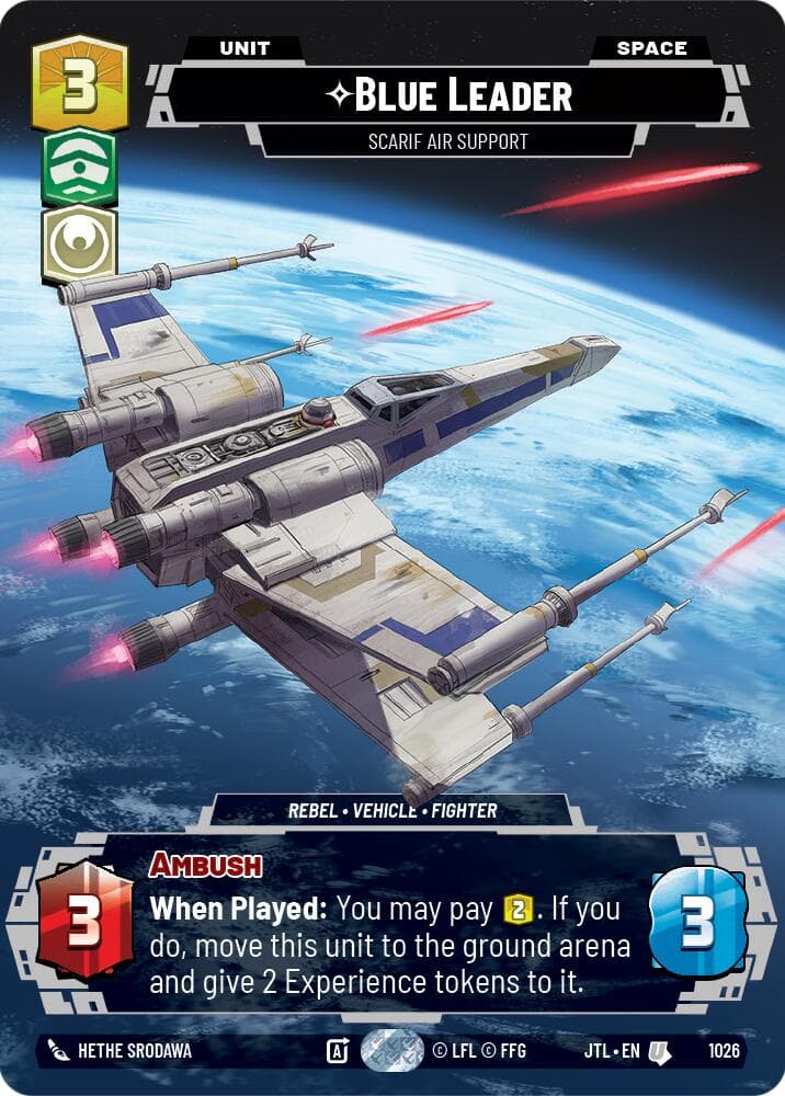 Blue Leader - Scarif Air Support (Prestige) — Jump to Lightspeed card