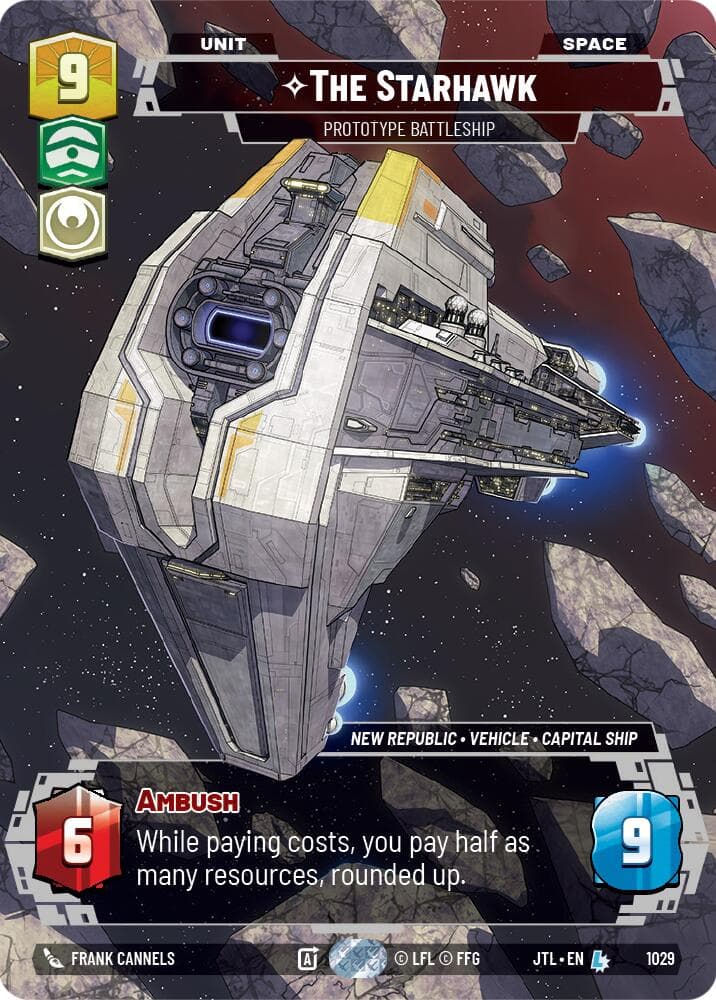 The Starhawk - Prototype Battleship (Prestige) — Jump to Lightspeed card