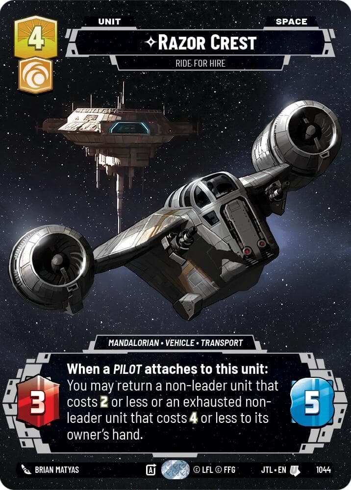 Razor Crest - Ride For Hire (Prestige) — Jump to Lightspeed card