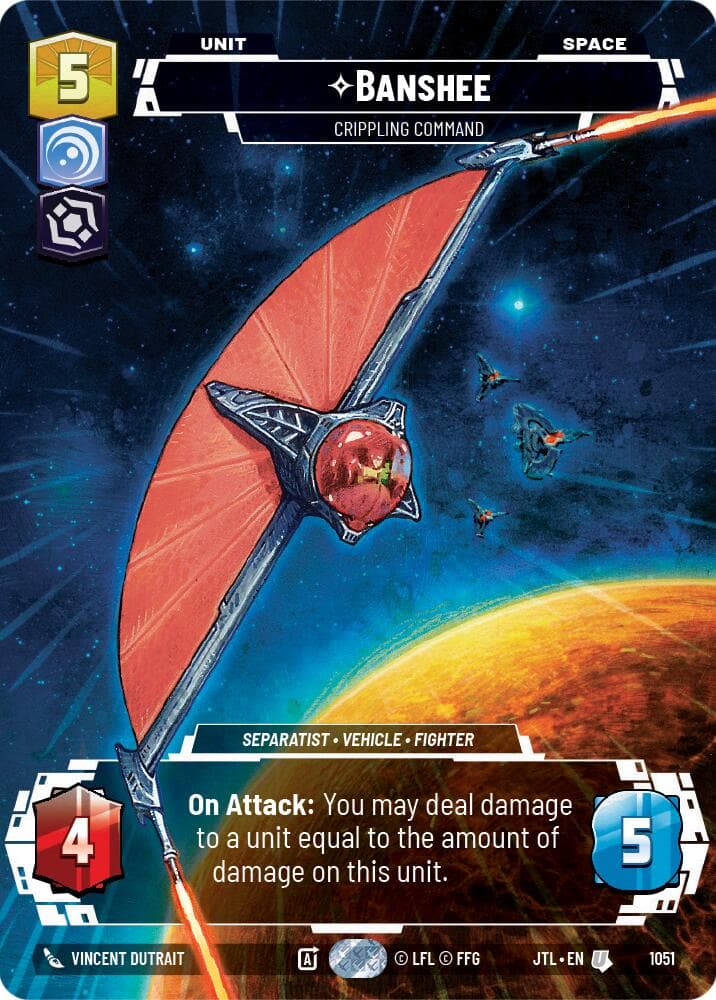 Banshee - Crippling Command (Prestige Foil) — Jump to Lightspeed card