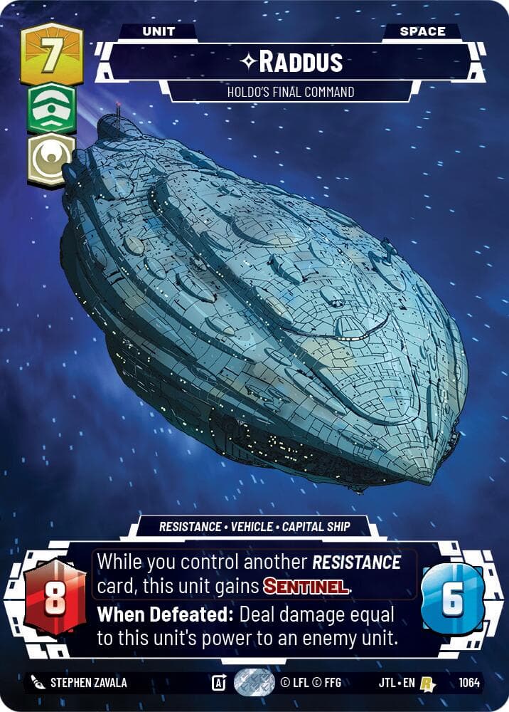 Raddus - Holdo's Final Command (Prestige Foil) — Jump to Lightspeed card