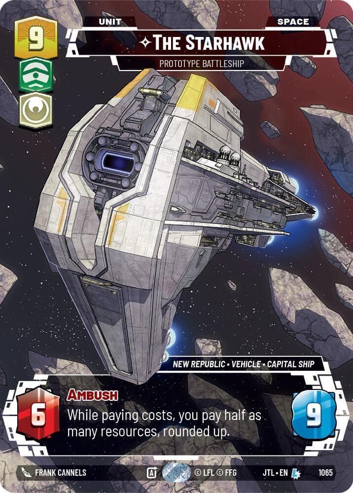 The Starhawk - Prototype Battleship (Prestige Foil) — Jump to Lightspeed card