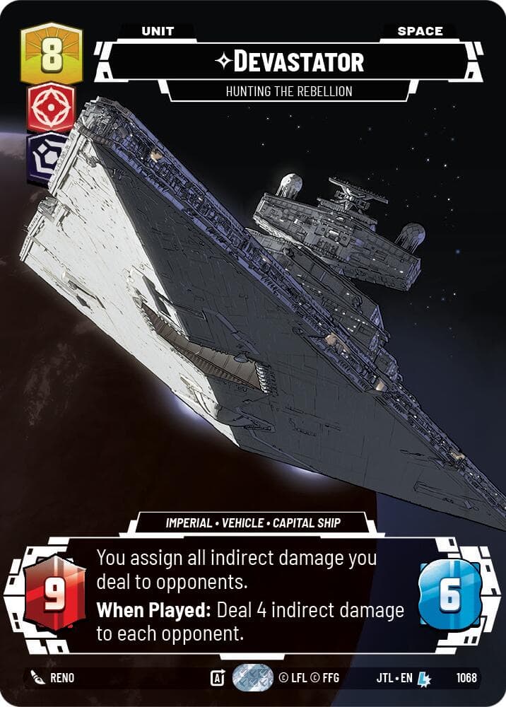 Devastator - Hunting the Rebellion (Prestige Foil) — Jump to Lightspeed card