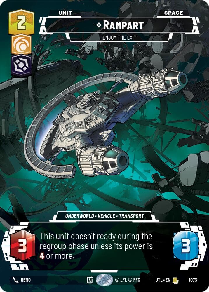 Rampart - Enjoy the Exit (Prestige Foil) — Jump to Lightspeed card
