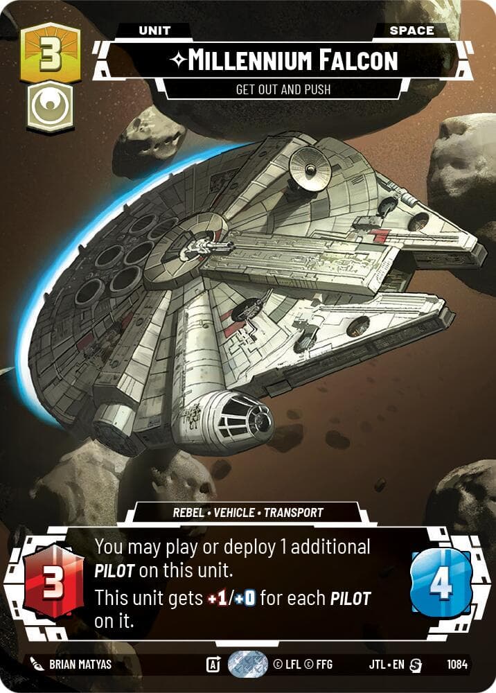 Millennium Falcon - Get Out And Push (Prestige Foil) — Jump to Lightspeed card