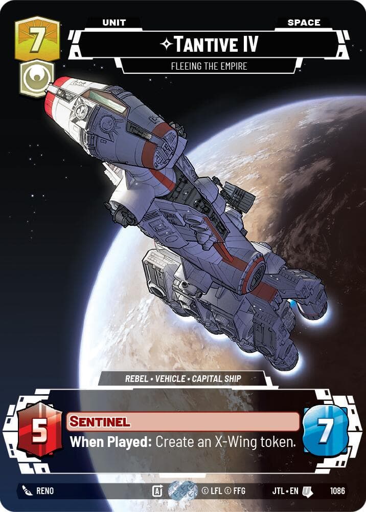 Tantive IV - Fleeing the Empire (Prestige Foil) — Jump to Lightspeed card
