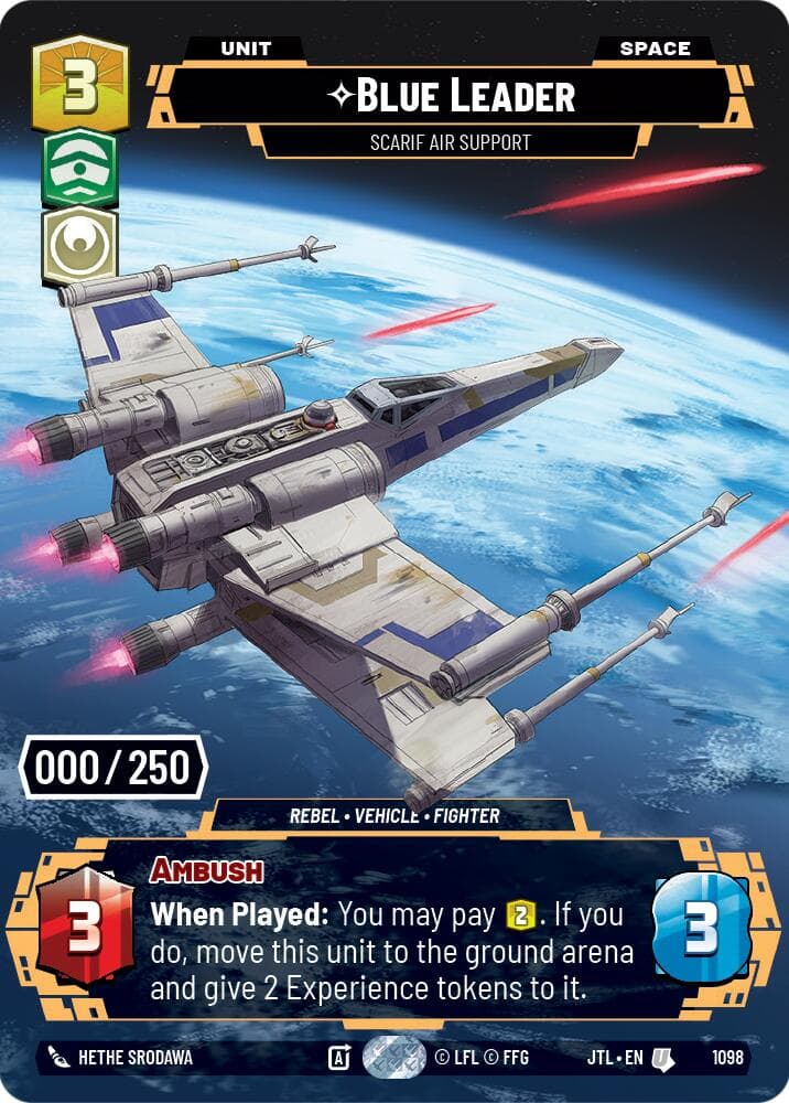 Blue Leader - Scarif Air Support (Serialized) — Jump to Lightspeed card