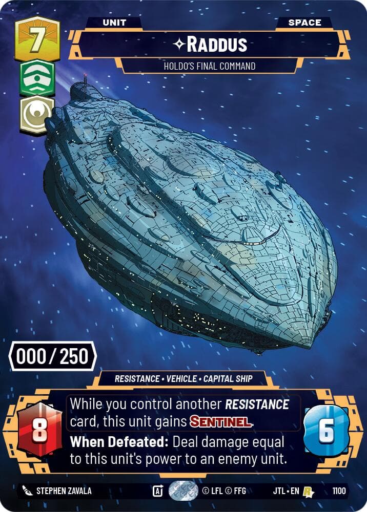 Raddus - Holdo's Final Command (Serialized) — Jump to Lightspeed card