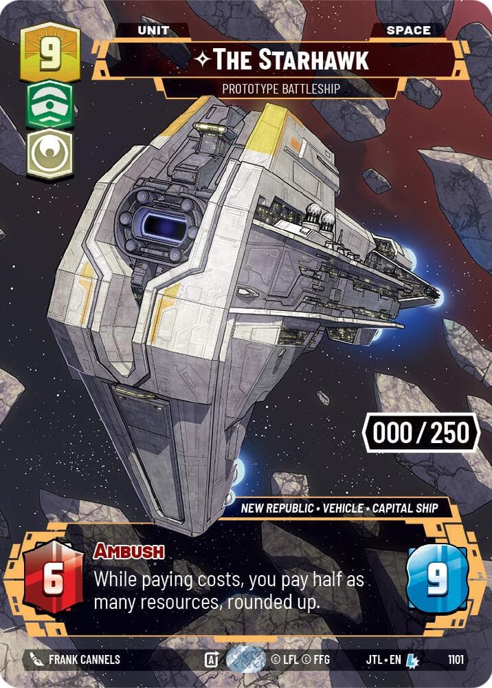 The Starhawk - Prototype Battleship (Serialized) — Jump to Lightspeed card