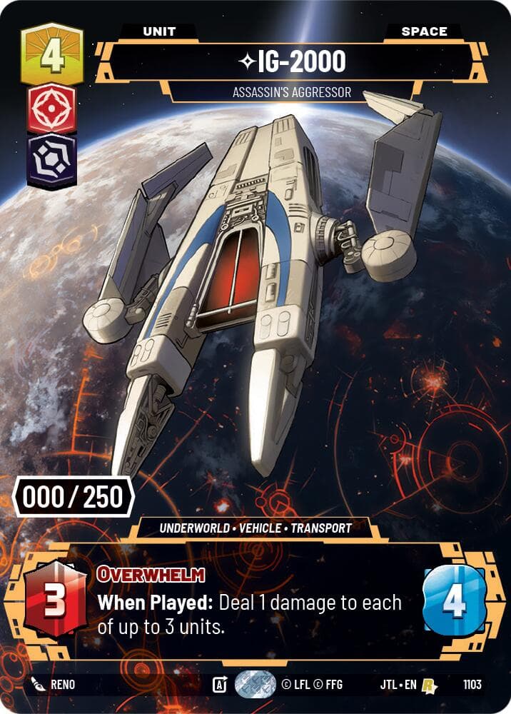 IG-2000 - Assassin's Aggressor (Serialized) — Jump to Lightspeed card