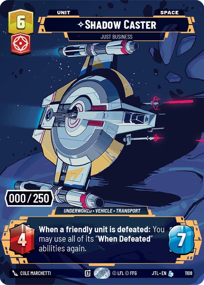 Shadow Caster - Just Business (Serialized) — Jump to Lightspeed card