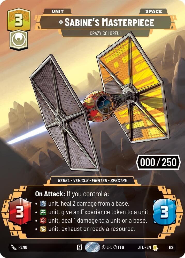 Sabine's Masterpiece - Crazy Colorful (Serialized) — Jump to Lightspeed card