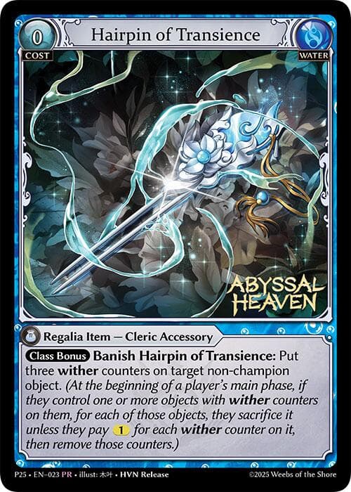 Hairpin of Transience — Promotional Cards card