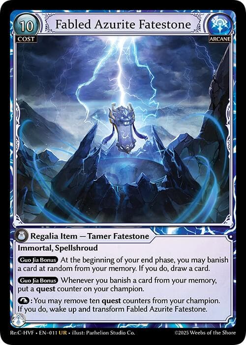 Fabled Azurite Fatestone — Guo Jia Re: Collection, Heaven’s Favored card