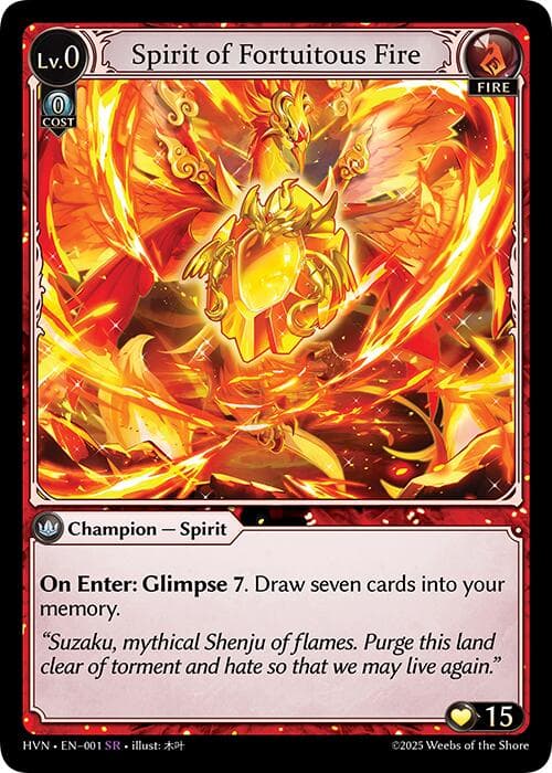 Spirit of Fortuitous Fire — Abyssal Heaven card