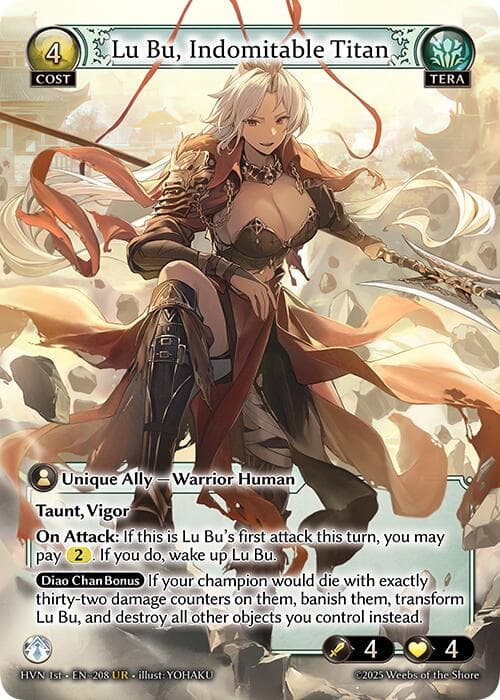 Lu Bu, Indomitable Titan // Lu Bu, Wrath Incarnate — Abyssal Heaven card