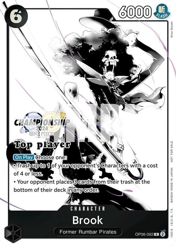 Brook (Championship 2024 Top Player Pack Vol. 2) — One Piece Promotion Cards card