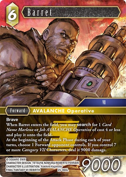 Barret — Tears of the Planet card