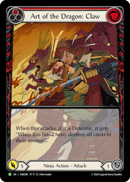 Art of the Dragon: Claw - FAB308 — Flesh and Blood: Promo Cards card